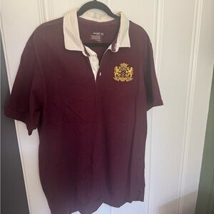 Maroon Polo Shirt with Embroidered Crest